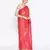 red Silk Blend Banarasi Satan Border saree