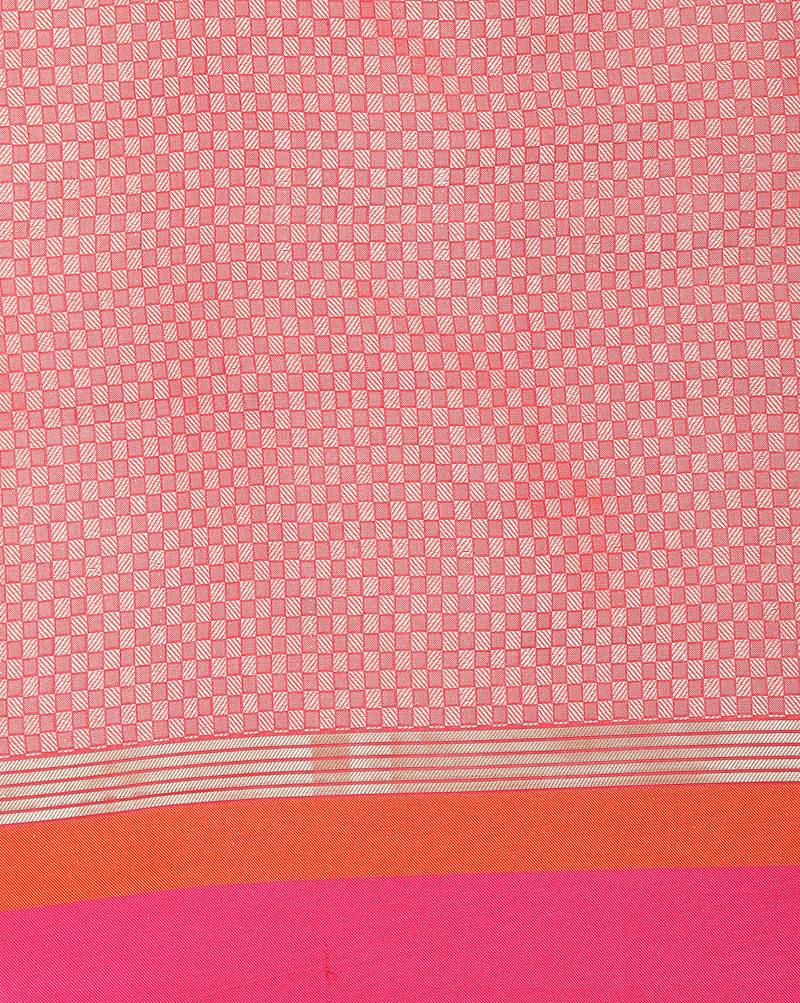 red Silk Blend Banarasi Satan Border saree