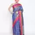 blue Silk Blend Banarasi Satan Border saree