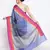 blue Silk Blend Banarasi Satan Border saree