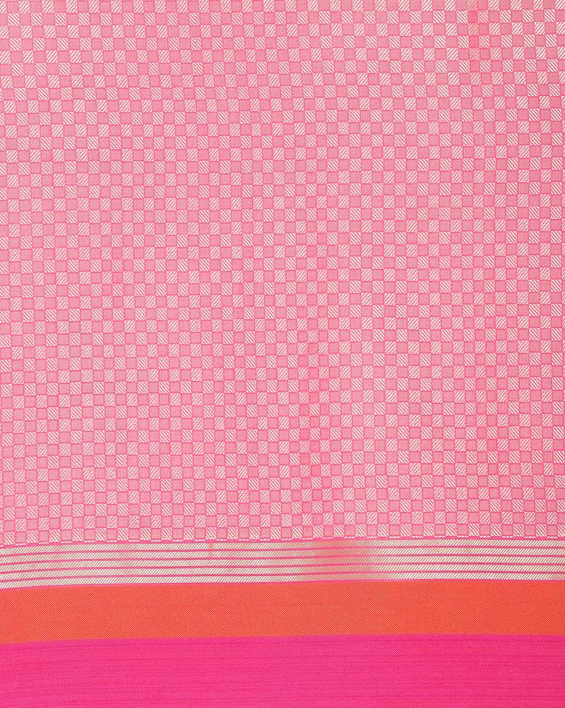 pink Silk Blend Banarasi Satan Border saree