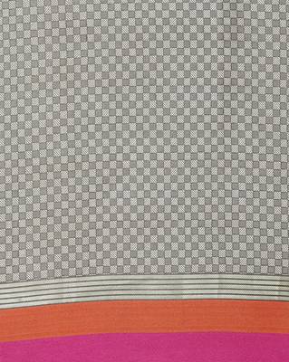 black Silk Blend Banarasi Satan Border saree 5