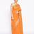 orange Silk Blend Banarasi Meena Boota Saree