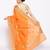 orange Silk Blend Banarasi Meena Boota Saree