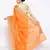 orange Silk Blend Banarasi Meena Boota Saree