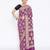 purple Banarasi Cotton Silk  Bandhej Saree