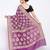 purple Banarasi Cotton Silk  Bandhej Saree