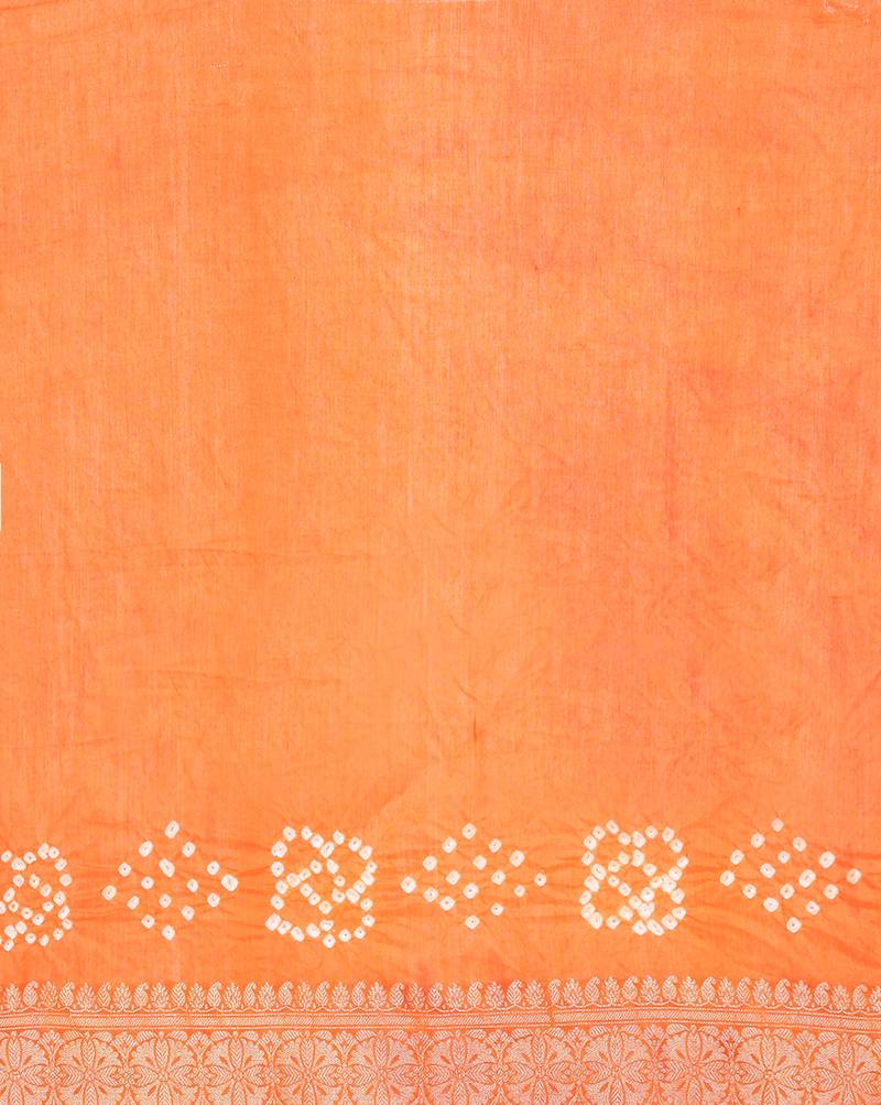 multicolor Banarasi Cotton Silk  Bandhej Saree