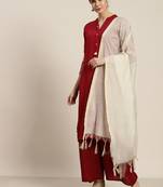 Offwhite Chanderi Woven Dupatta