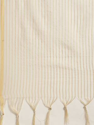 Offwhite Chanderi Woven Dupatta 3
