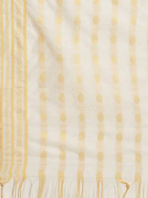 Offwhite Chanderi Woven Dupatta 3