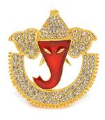 Religious Metal and stone studded Chand Ganesh Idol