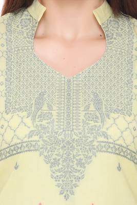 Lemon woven cotton cotton-kurtis 4