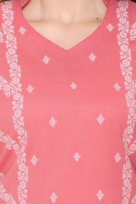 Peach woven cotton cotton-kurtis 4