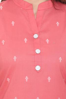 Peach woven cotton cotton-kurtis 4