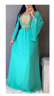 Sale !! New Embellished Wedding Abaya Long Maxi Formal Beaded Dubai Kaftan for Women 2