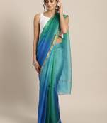 Black printed silk saree with blouse