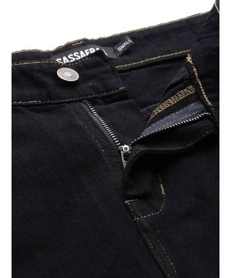 Black Pearl Detail Mom Jeans 5