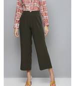 Olive Flared Palazzo Pants