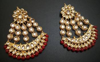 Designer kundan Earrings with Pasha style 1
