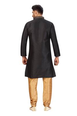 Black embroidered kurta pajama 2
