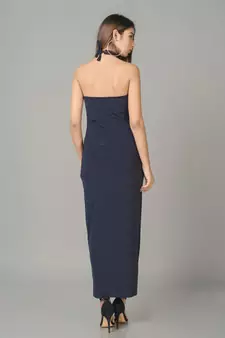 Black plain lycra long dresses