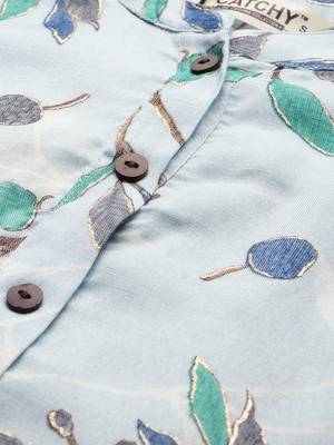Light blue printed viscose rayon kurtas-and-kurtis 5