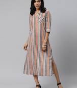 Multicolor printed cotton short-dresses