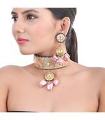 Moon Grey Choker Style Necklace Set