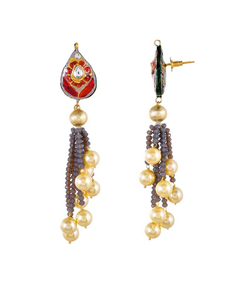 Carnation Pink & Maroon Necklace Set