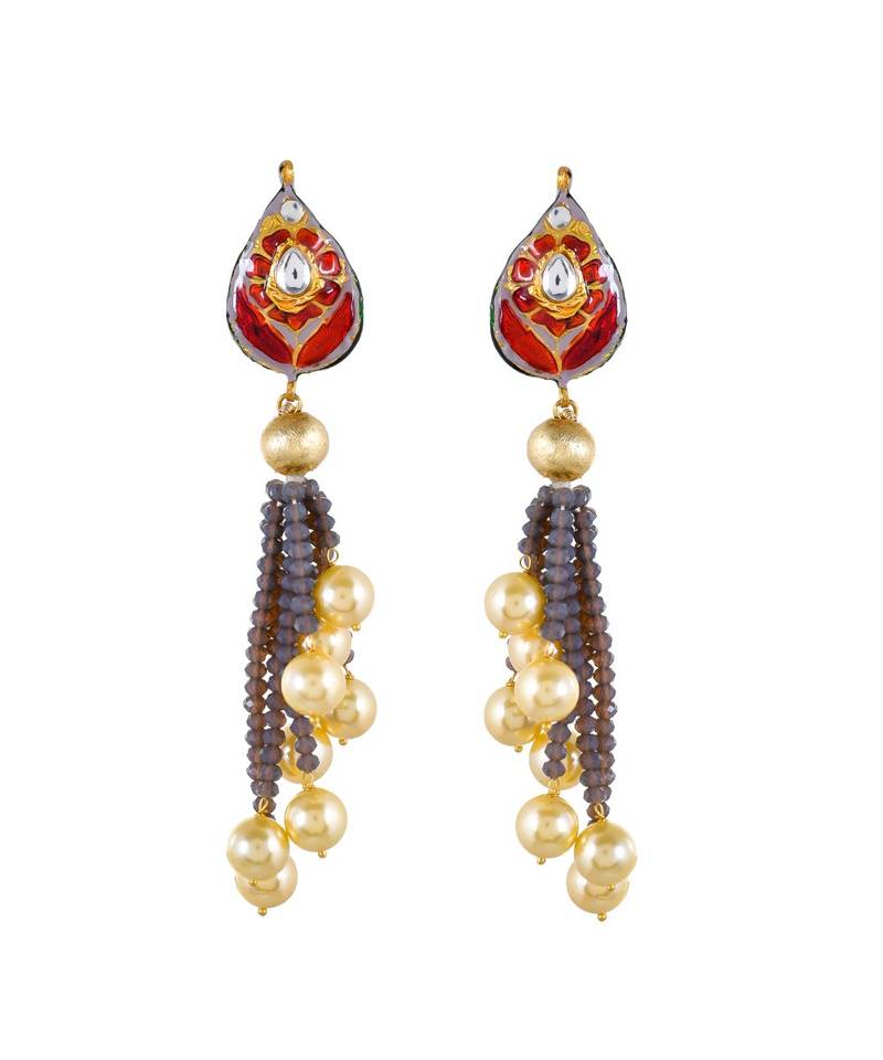 Carnation Pink & Maroon Necklace Set