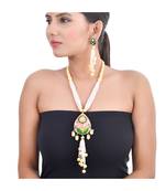 Fuschia Pink & Green Necklace Set