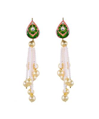 Fuschia Pink & Green Necklace Set 4