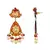 Red hasli style necklace set