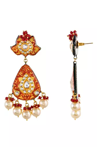 Red Hasli Style Necklace Set