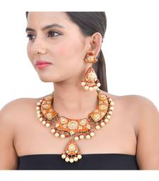 Red Hasli Style Necklace Set