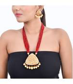 Coral Peach Necklace Set