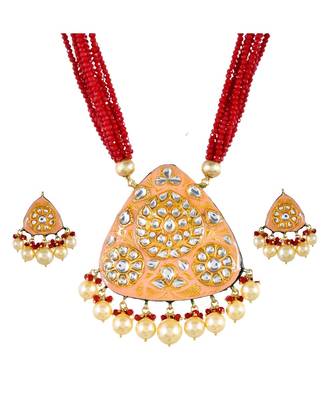Coral Peach Necklace Set 5