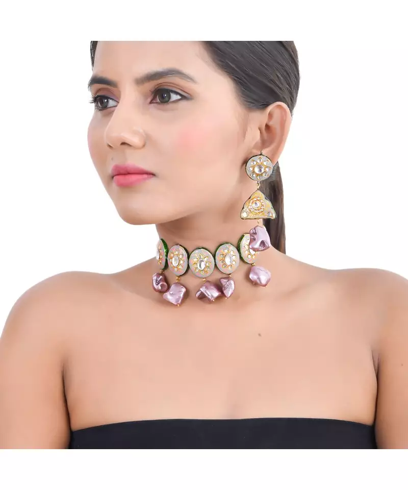 Cloud Grey choker set