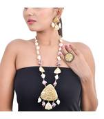 Pistachio Green Necklace Set with Ring