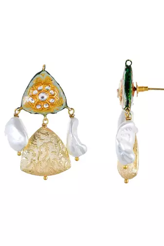 Pistachio Green Necklace Set with Ring