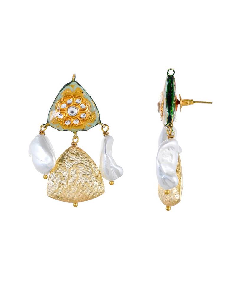 Pistachio Green Necklace Set with Ring