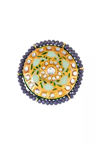 Pistachio Green Necklace Set with Ring