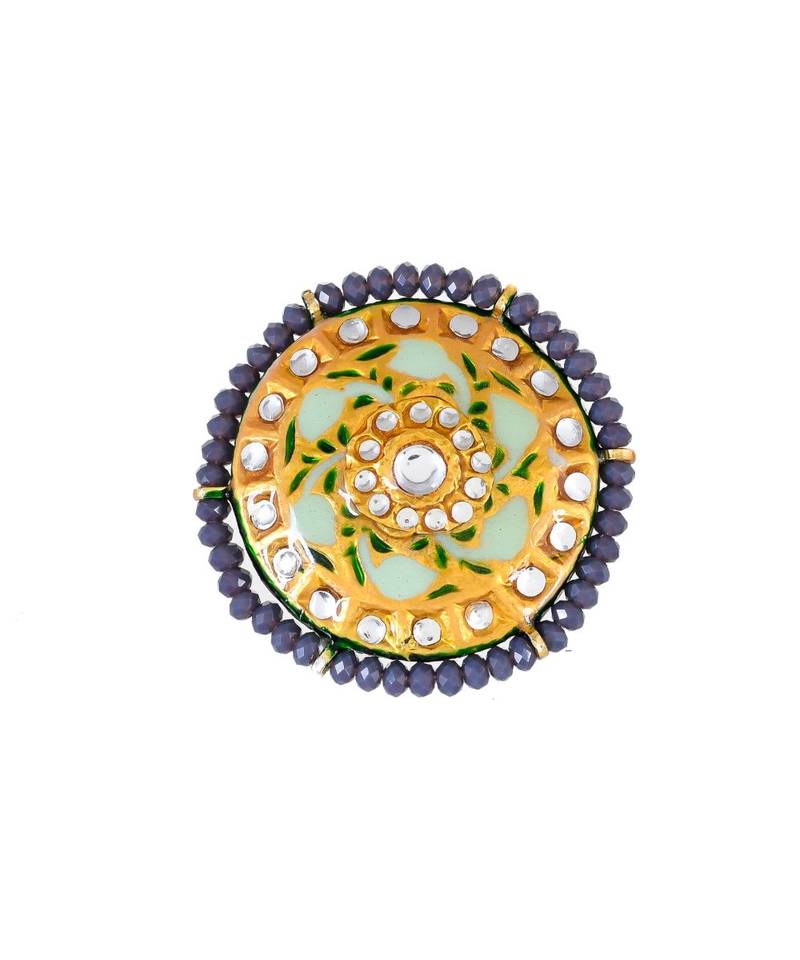 Pistachio Green Necklace Set with Ring