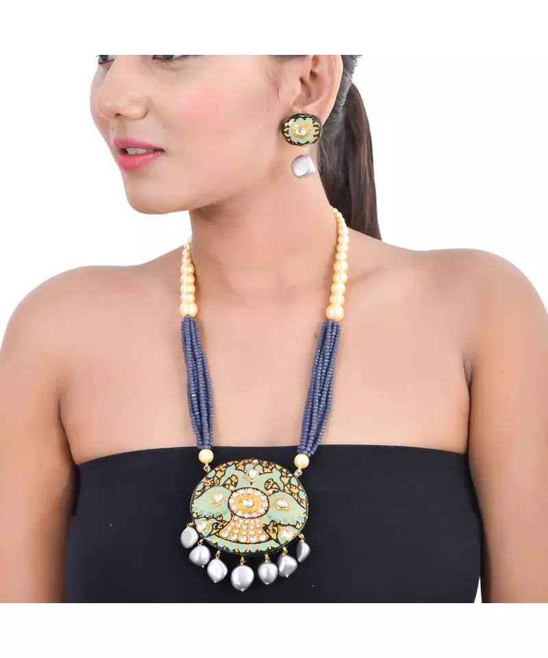 Ebony black Necklace Set