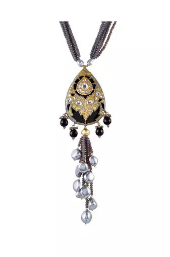 Fossil Grey Necklace Set