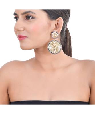 Moon Grey & Pink Earrings 1