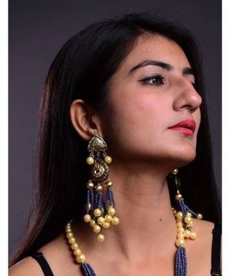 Turquoise & Black Earrings 1