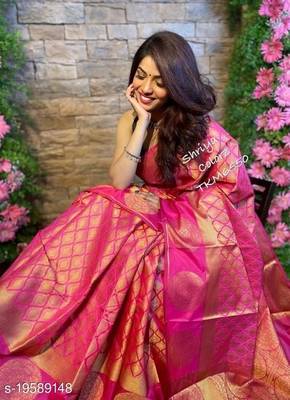 Pink ColorBeautiful Soft Lichi Silk Party Wear Saree for Women Saree 2
