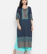 G COLLECTION Grey printed cotton cotton-kurtis